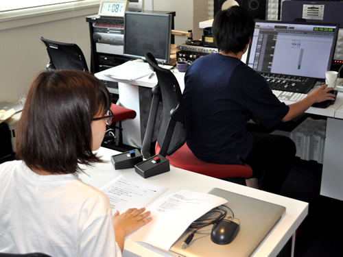 ラジオCM制作編集の様子