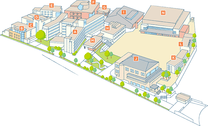 画像：鈴蘭台キャンパス 施設マップ
