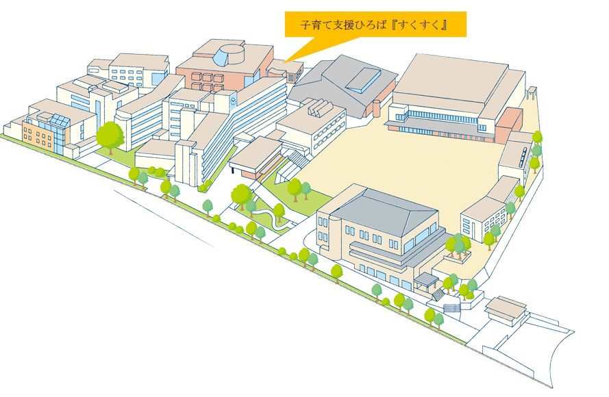 地図:子育て支援ひろば『すくすく』
