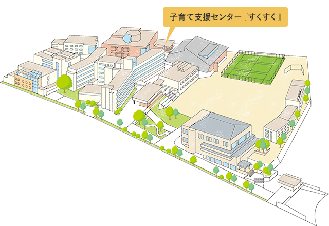 地図:子育て支援センター『すくすく』